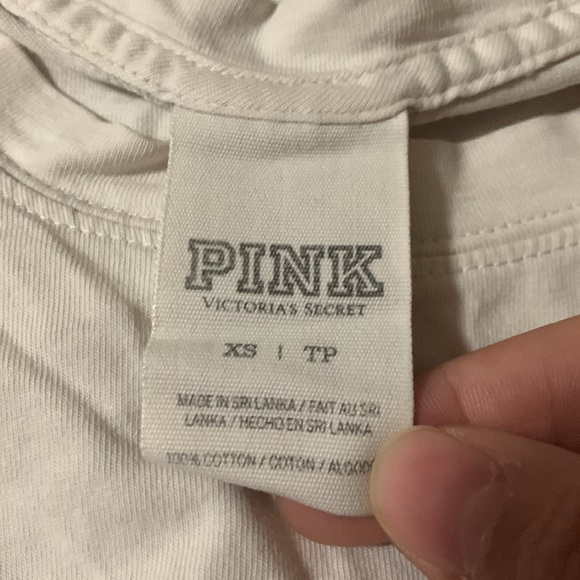 Victorias Secret Pink Long Sleeve Raw Hem Crop Top XS - Picture 3 of 3